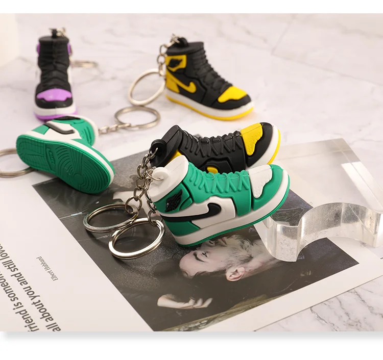  Лидер продаж на Amazon спортивная резиновая 3D мини обувь кроссовки Air Jordan брелок с