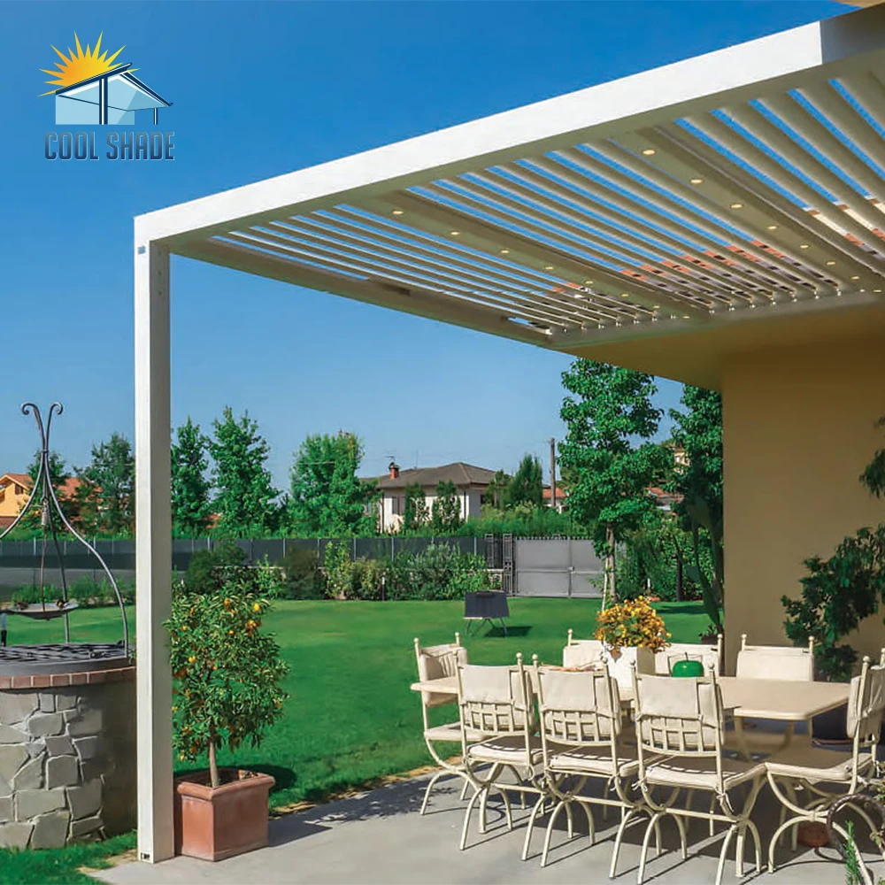 Gazebo Pagola Bioclimatic Motorized Outdoor Modern Pergola Aluminium