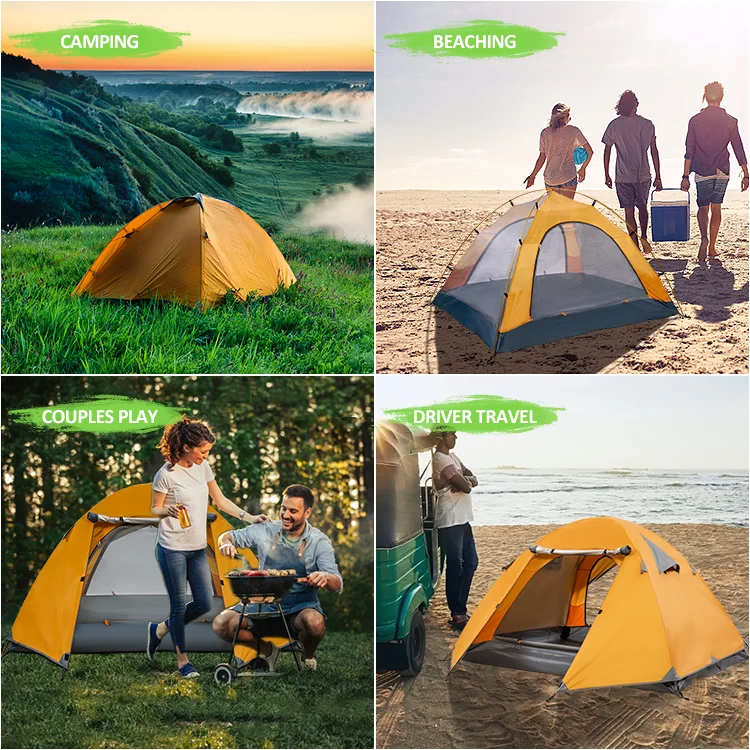 Customization Water Resistant PE Floor Breathable Outdoor Camping Tent with Six Veil Net Inside