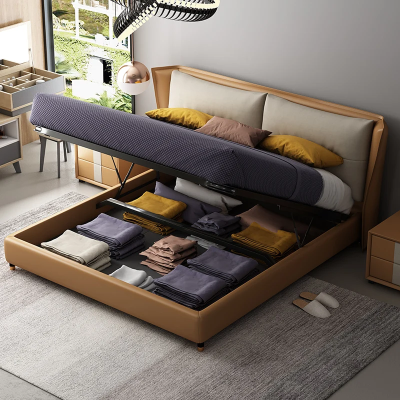 Manufacturers customized soft, comfortable, multi-functional environmentally friendly beds, cheap, stylish and solid double