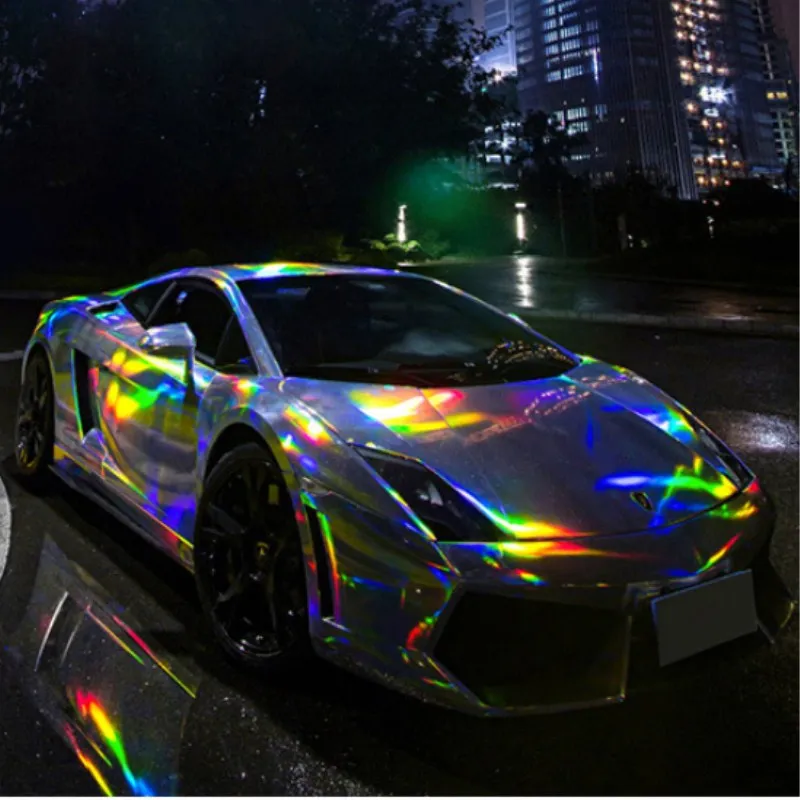 1.52*18m Holographic Rainbow Film Foil for Car Wrap Vinyl ADVERTISEMENT STICKER