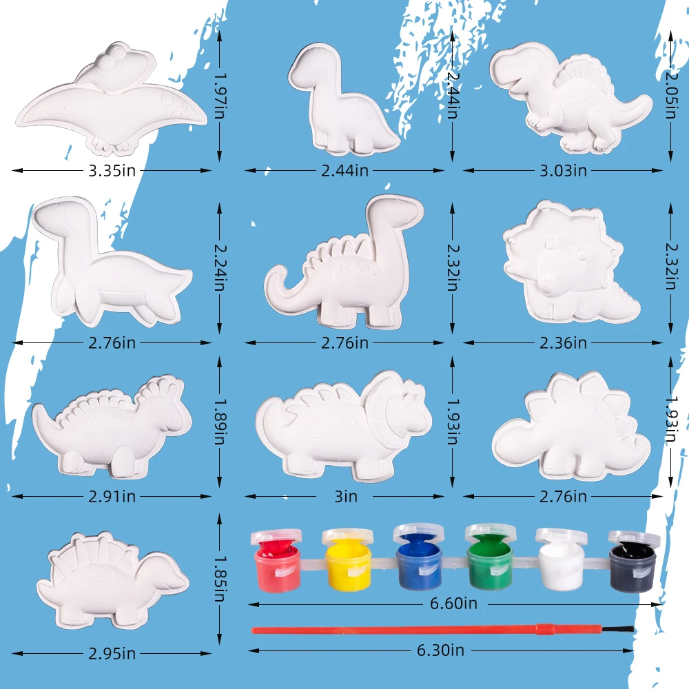kids dinosaur plaster diy drawing plaster mold shapes dinosaurs painting painted set toys plaster dinosaur doodle toy for kids
