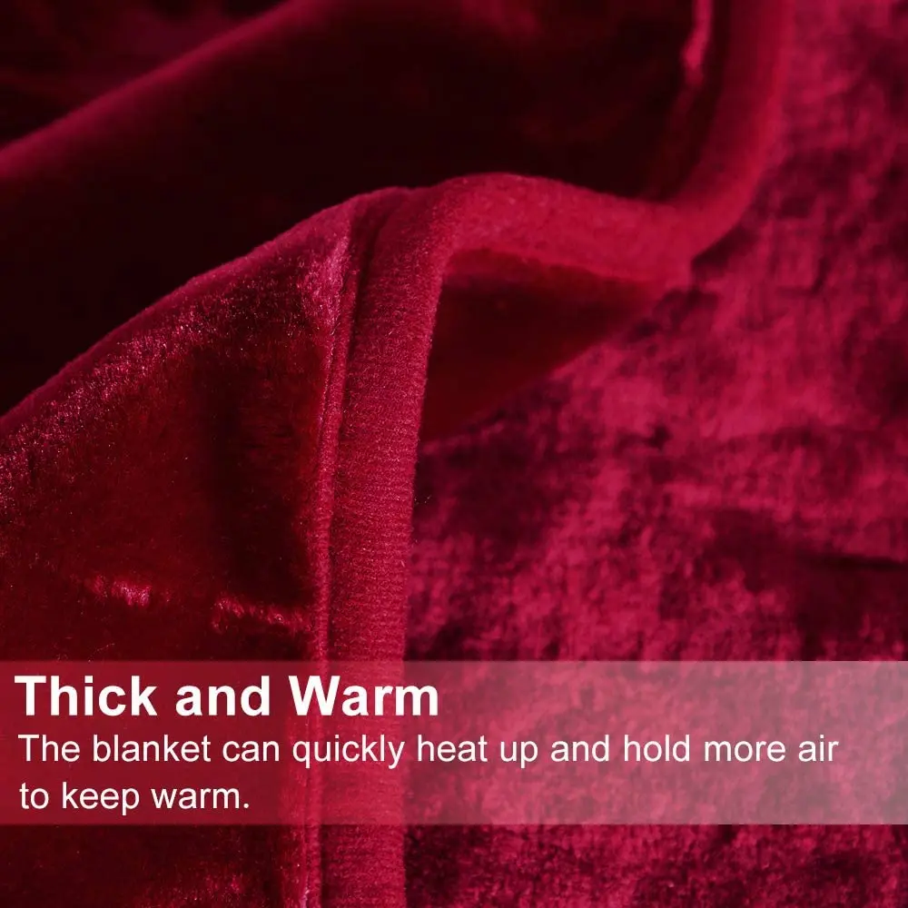 Raschel Blanket Double Thick Double Warm Coral Single Bed Blanket for Winter