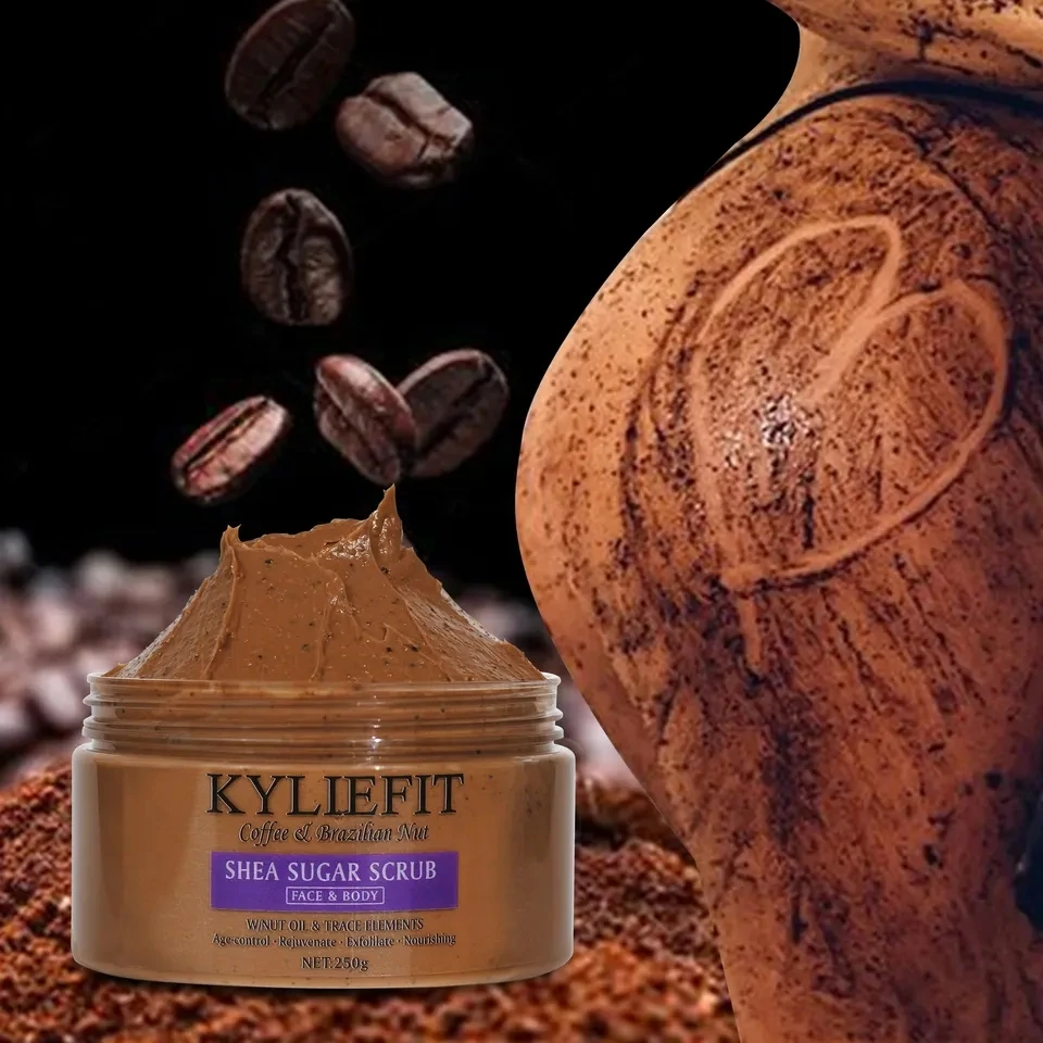 beauty salon custom scrubs coffee & brazilian nut face lightening remove dullness exfoliating foaming body scrub