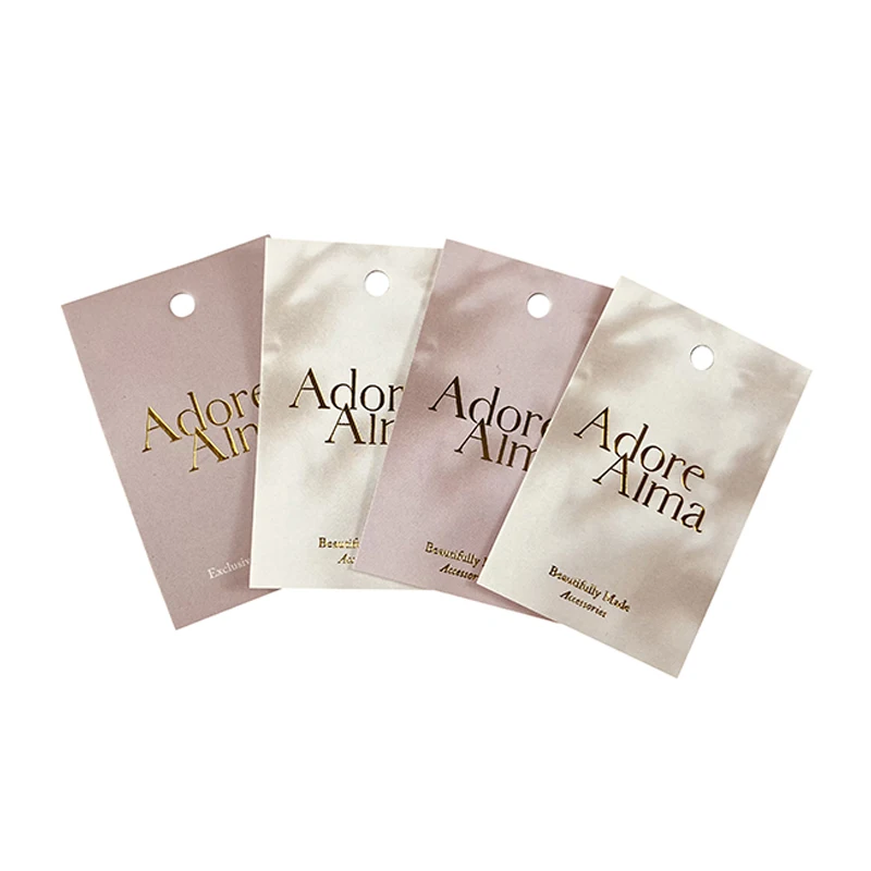High Quality Cardboard String Hang Tag Printing Hot Stamping Clothing Tag Garment Swing Tags With Rope