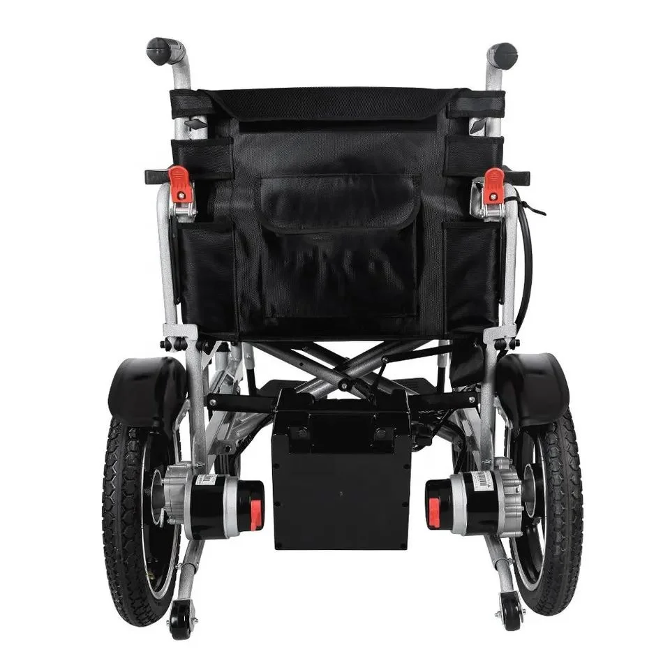 Medical Equipment Steel Material Electric Wheel Chair Folding Wheelchair With Electromagnetic Brake