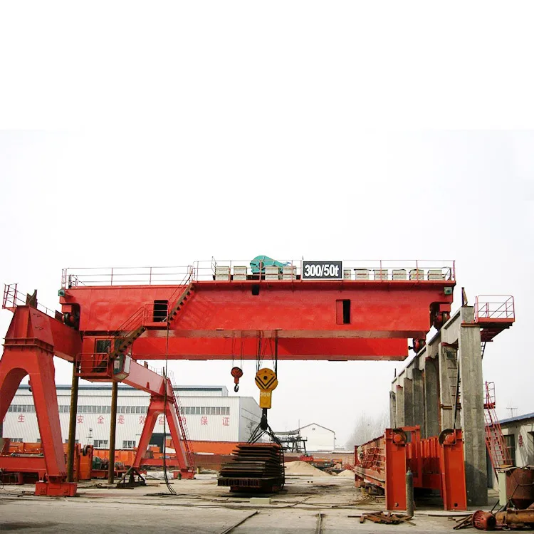 Wireless Remote Control 40t 50 Ton Double Beam Motorized Overhead Monorail Bridge Crane
