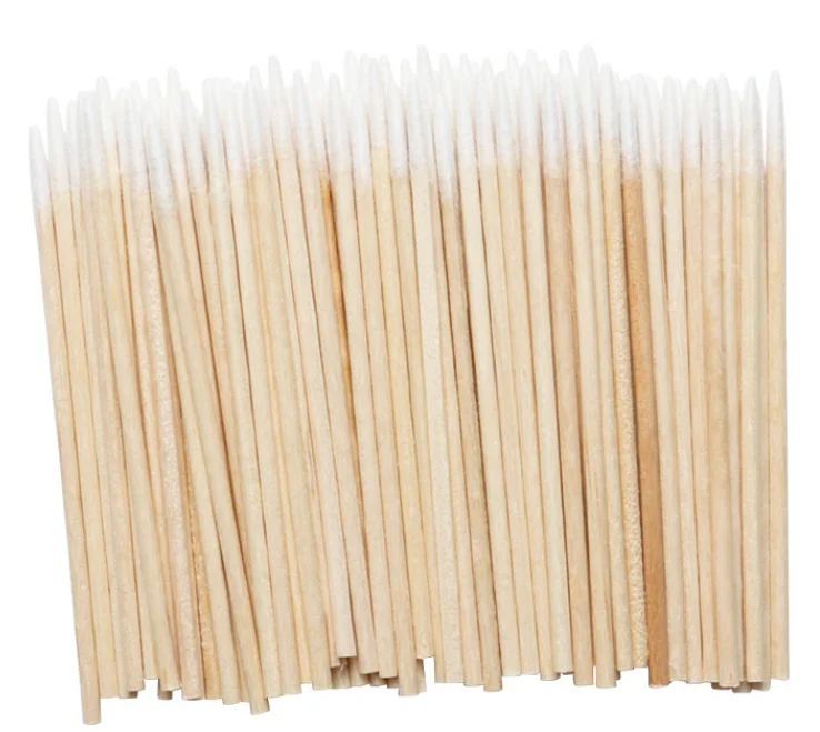 100 PCS/ Wooden Cotton Swab For Permanent Makeup And Lash Extension