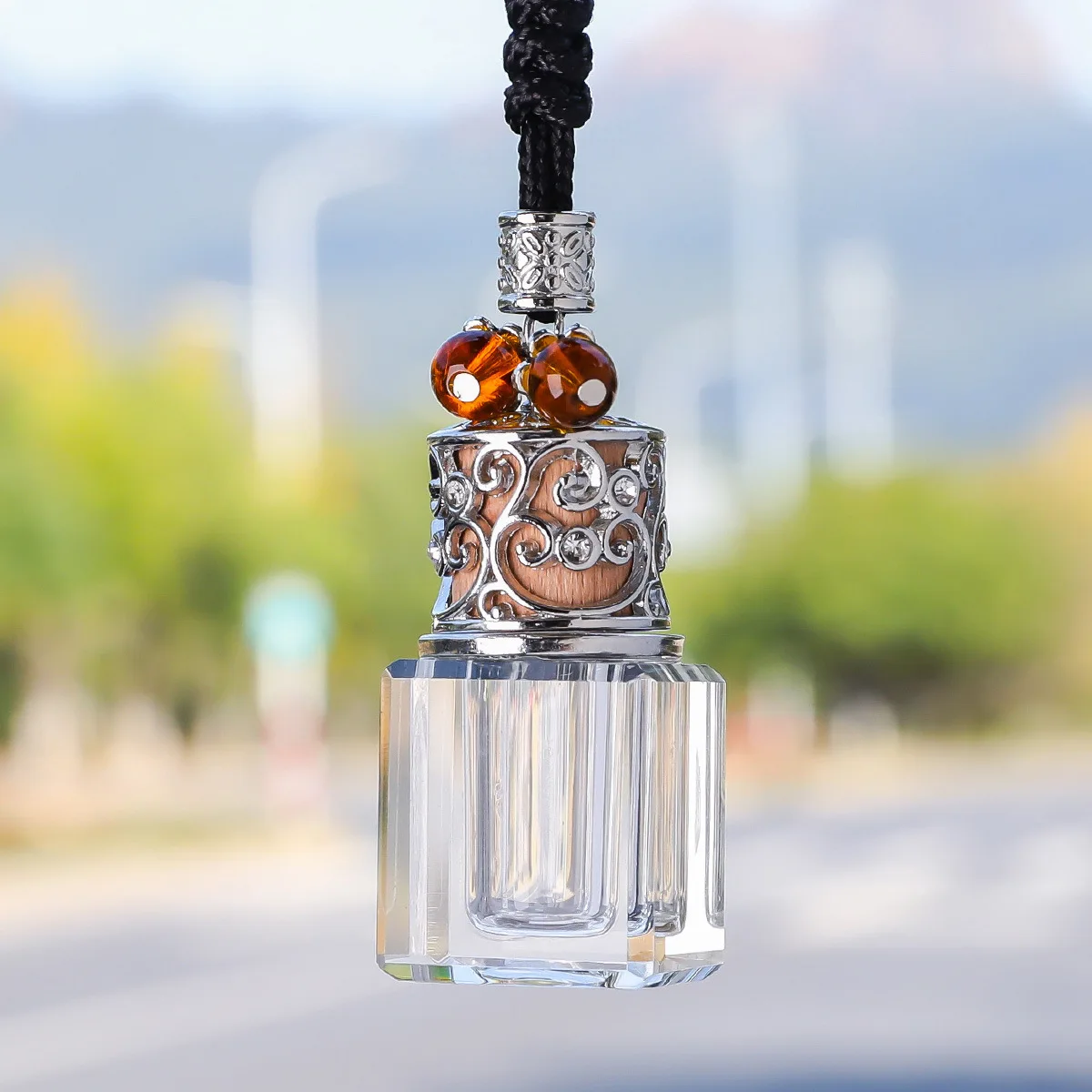 Car Aromatherapy empty bottle car perfume pendant hanging essential oil pendant in-car fragrance decoration