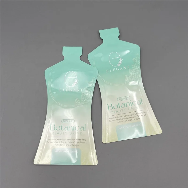 Custom 30g 1.1 oz Aluminum Foil Shape Retort Packaging Pouch Honey Bottle Package Sachet For Beauty Drink Energy Gel Pack Bags