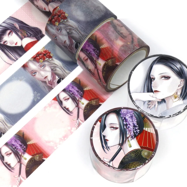 Аниме 50 мм односторонняя клейкая лента washi Канцелярский набор