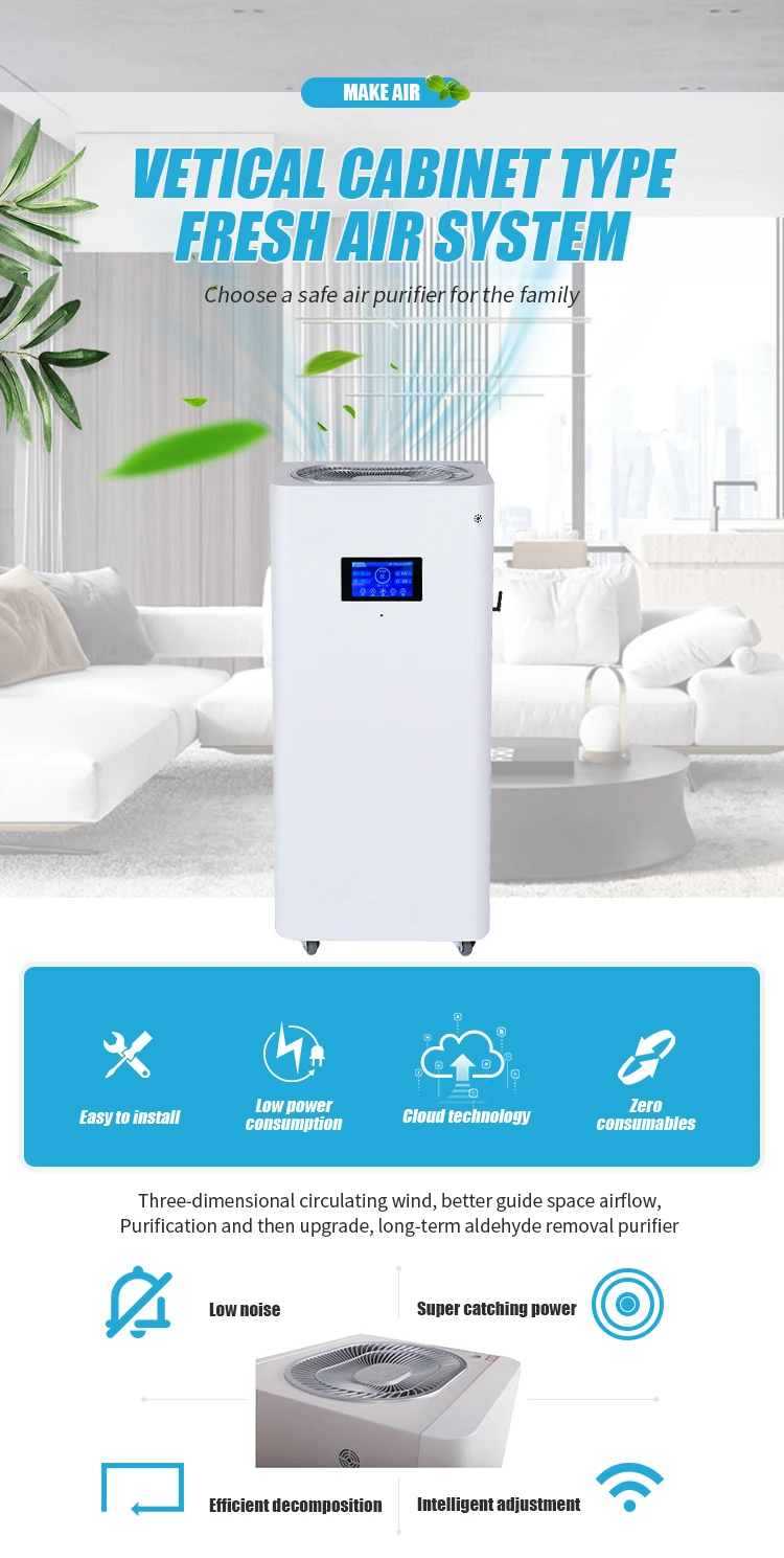 heat recovery ventilation  erv  air purifier hepa air filter washable energy recovery ventilation system