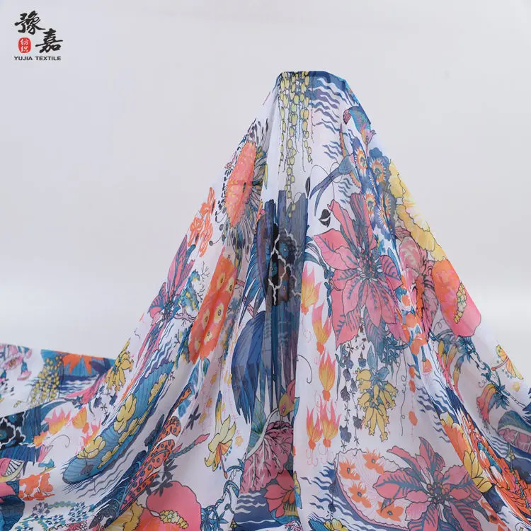 Moss crepe chiffon fabrics wholesale