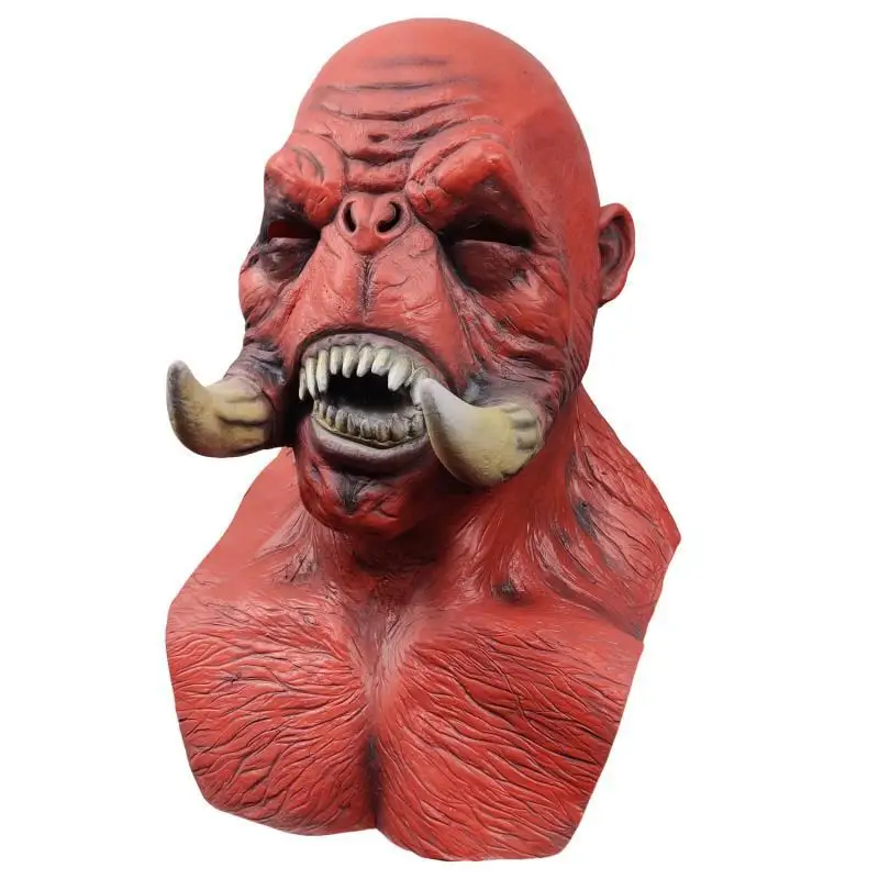 Halloween horror fangs Warcraft headgear adult fangs realistic mask