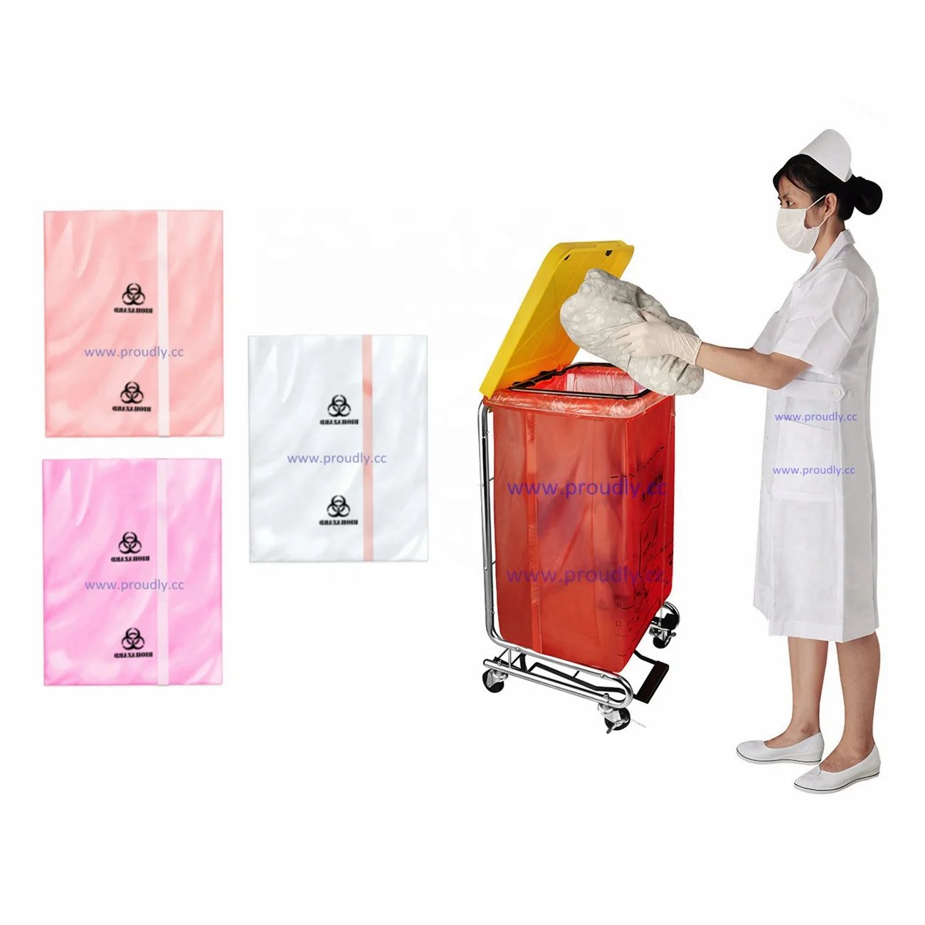 hotel hospital hot & cold PVA water soluble laundry Bag