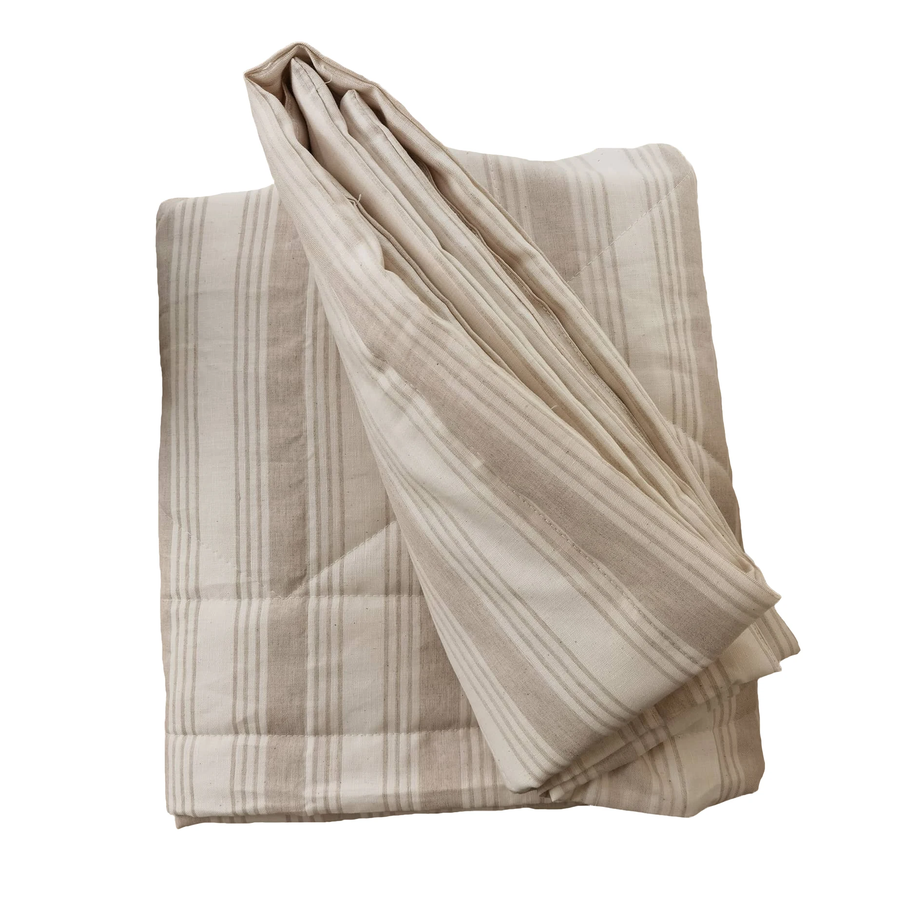 Custom 50% Natural Linen 50%organic cotton Quilted Striped Rustic Style Luxury Thin Quilt Throw Weighted blanket for baby/Adult