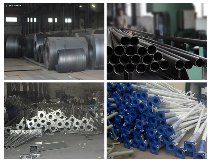 New Style White Outdoor Galvanized Street Light Pole 2.5m 3m 4m 5m 6m Cast Aluminum Street Light Pole