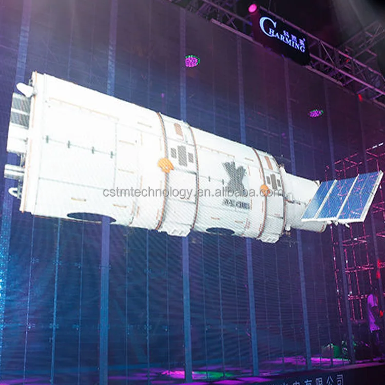 Professional Production of Clear Centro Comercial Full Color Outdoor Window Glass Transparent LED Display Grille Screen