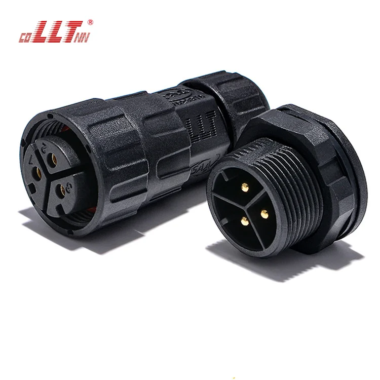LLT большой M25 2 3 4 5 6 7 9 pin IP68 пластиковый круглый водонепроницаемый панельный соединитель для светодиодного экрана