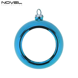 Popular Sublimation 8cm Plastic Christmas Ball Ornament