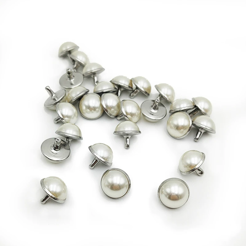 Custom High Quality Clothing Large Leather Stud Pearl Rivet Button
