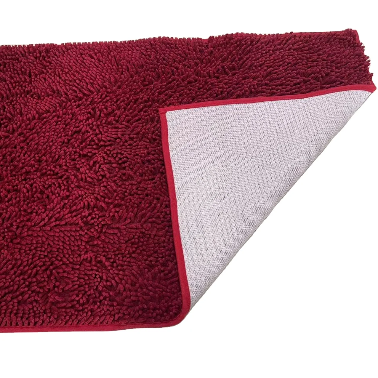 Luxury Chenille Microfiber Soft Plush Anti-Slip Super Absorbent Bath Rugs Mat for Bathroom