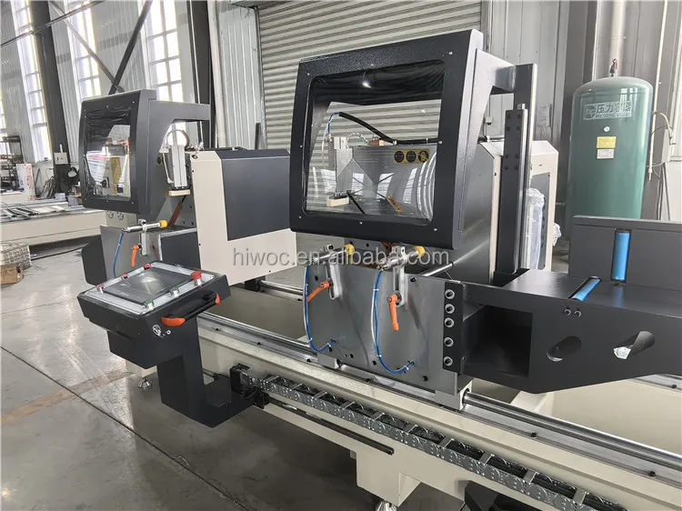 2024 new design Full automatic aluminum wiindow double heads cutting machine aluminum profile cutting machine saw 550mm  600mm