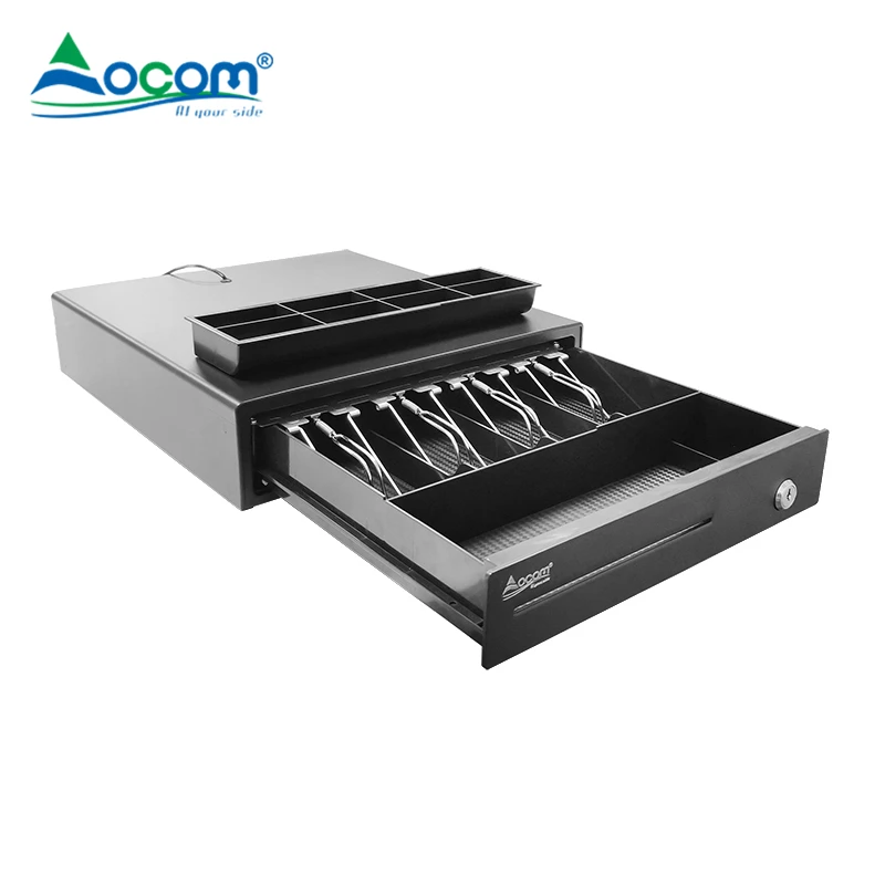 ECD-335-X OCOM 335Mm Mini Electronic Cash Register Drawer Metal Money Box Pos  Rj11 Billing Machine Cash Drawer
