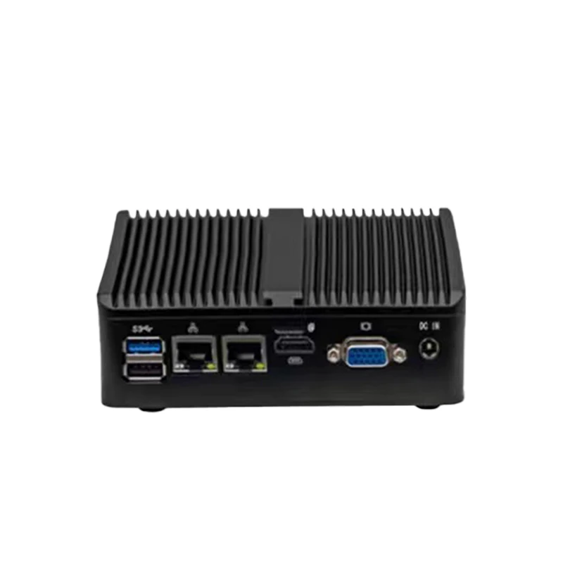 Промышленный механический безвентиляторный 2 * RS232 серийный мини-ПК COM 4 USB VGA HD-MI WiFi LAN мини-компьютер