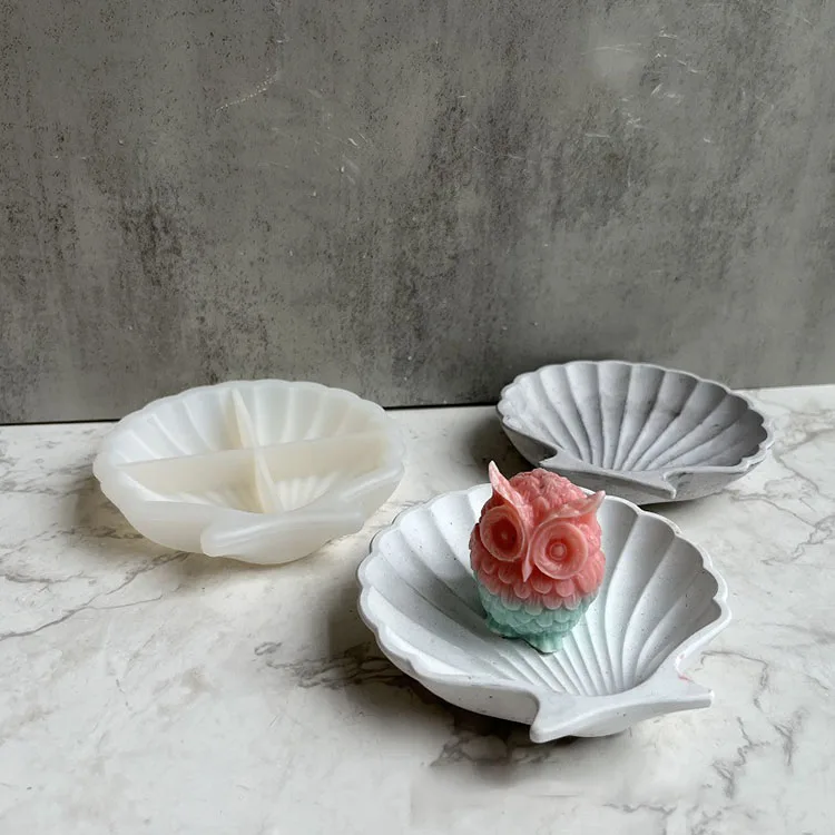 Новые идеи Силиконовый поднос в виде ракушки для самостоятельной сборки коробка хранения украшений мыла силиконовая форма