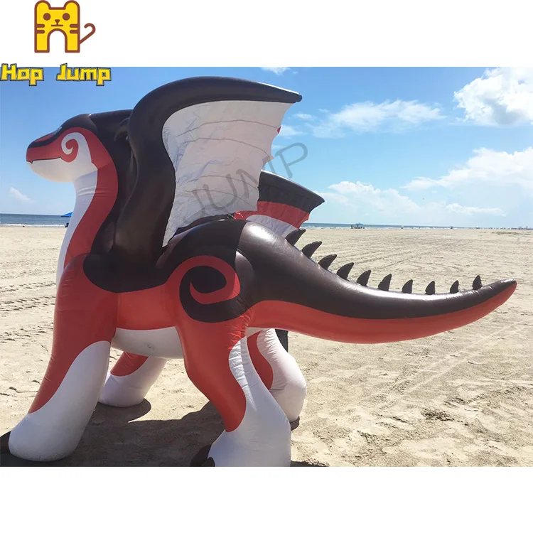 2m custom 0.4mmPVC inflatable zenith dragon cartoon toy inflatable dragon for playing