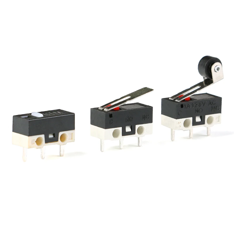 Микро концевой выключатель кнопка мыши тактовый Выключатель без ручки/с ручкой роликовый Микро выключатель 1 А 125 В AC 3 контакта