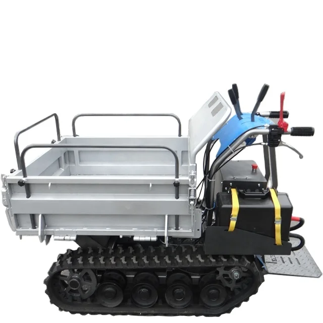 Electric rubber tracked crawler dumper truck 500kg electric power for sale