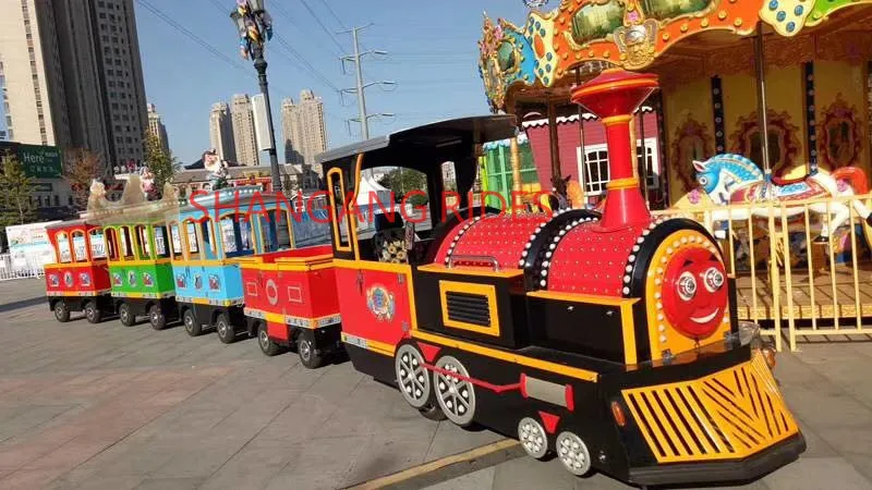 China Supplier Amusement Park Train Commercial Electric Thomas Ride On Train Kids Electric Trackless Train For Sale