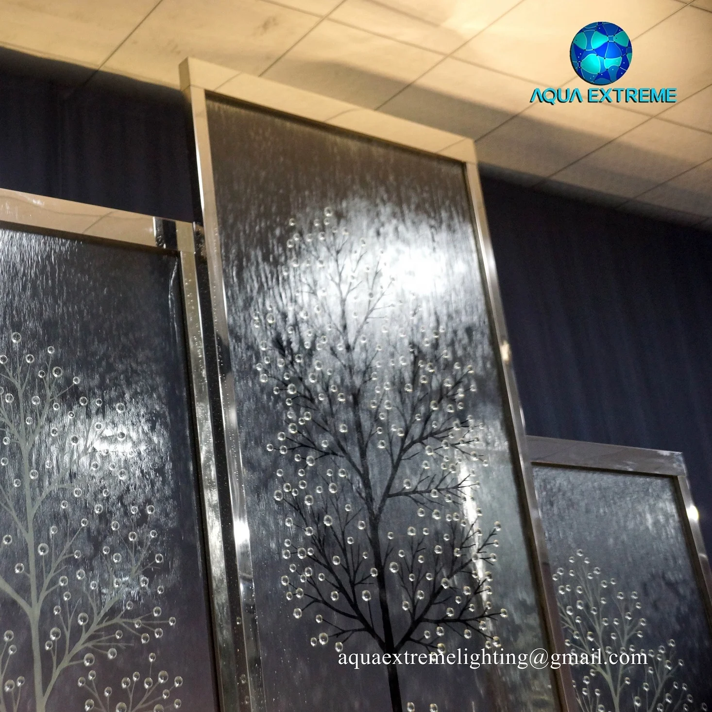 Hot Sale Luxury Intelligent Glow Waterfall Water Fountain Wall Art Water Feature Landscape For Indoor and Outdoor