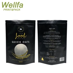 Manufacturer Plastic Custom Printed Resealable Aluminum Foil Food Packaging With  Zipper Stand Up Pouch Bag For Nuts Doypack