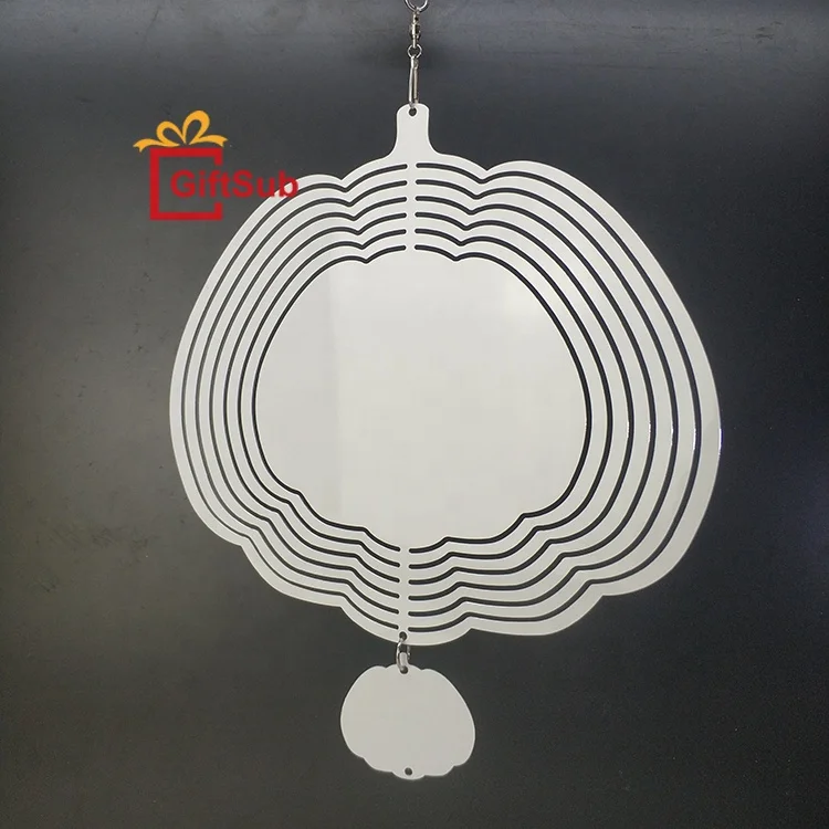 GiftSub 10' Aluminum Wind Spinners Double Sided Print Sun Sublimation Metal Wind Spinner Blank Ornaments for Yard and Garden