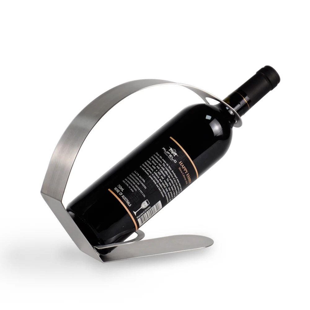 Metal Stainless Steel Wine Rack Display Portable Bottle Holder Wine Bracket Decoration Household