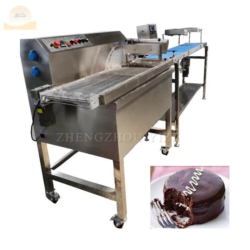 
chocolate bar making liquid almond ice cream peanut chocolate belt coating coated machine price for home 