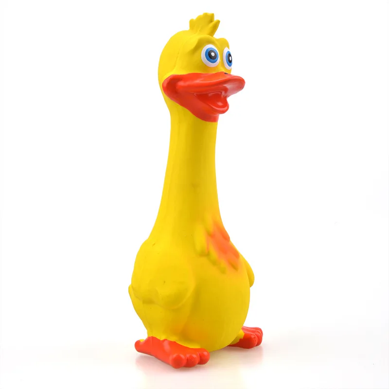 Pet training assorted colors large dog toy chicken with squeaker