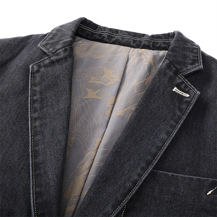 New men thin young handsome slim small suit Spring and autumn denim jacket business casual jacket