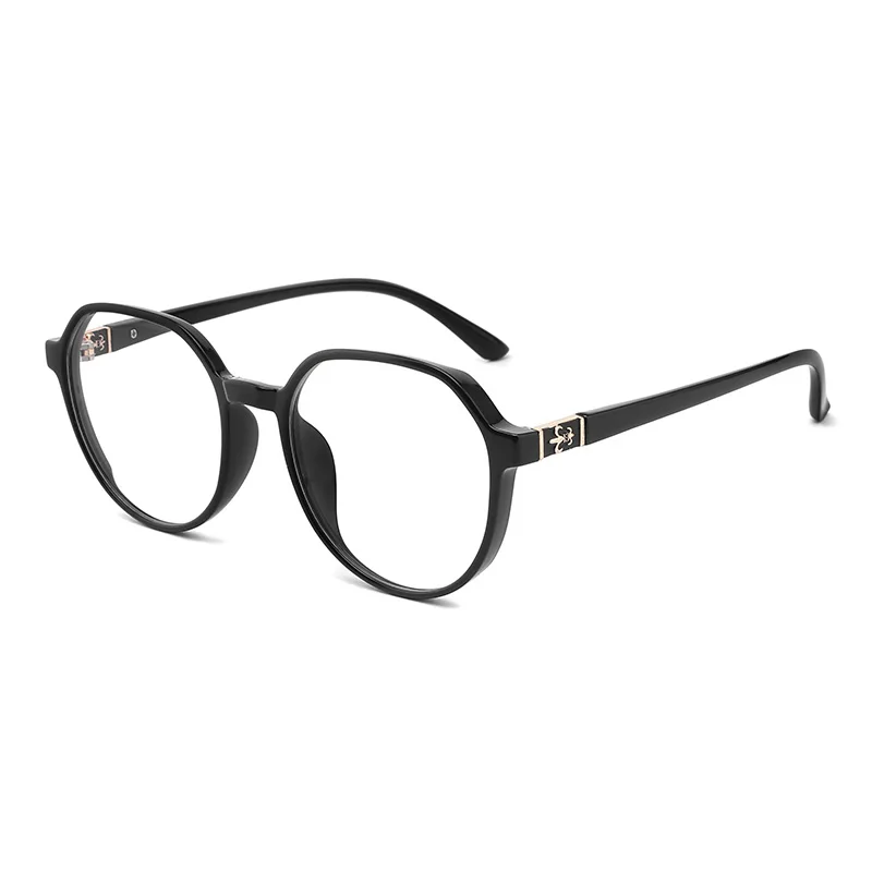 Hot Sale Stylish Fashion TR90 Flat Mirror Square Optical Metal Frame Anti Blue Lens Glasses