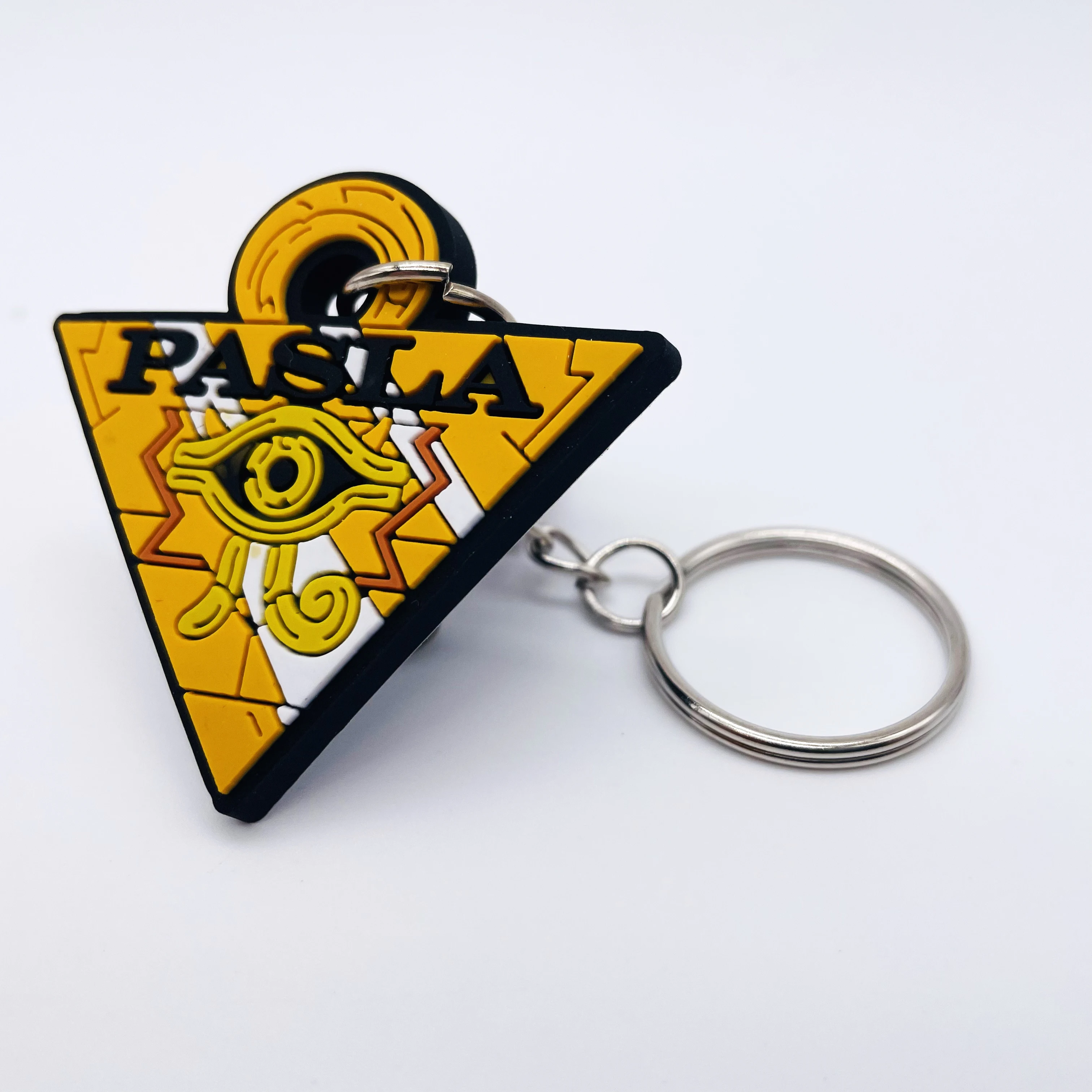 Wholesale cute design keychain custom logo 2d soft pvc brand name keyring key chain rubber kawaii keychains
