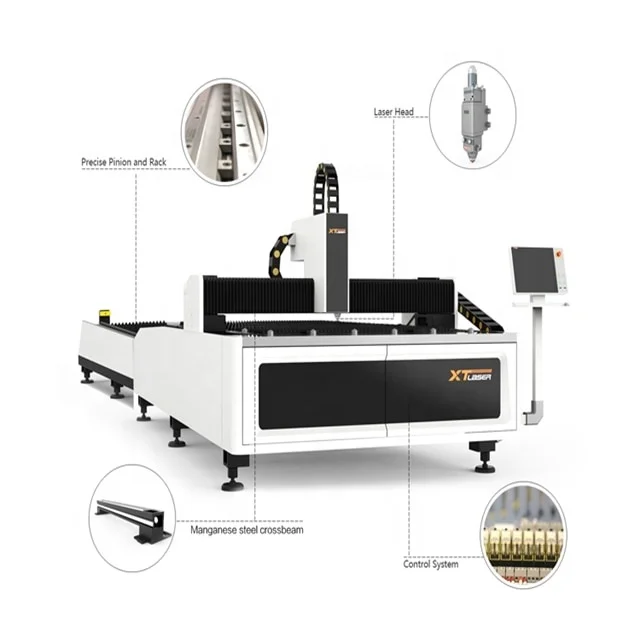  Станок для волоконной лазерной резки XTlaser 20% со скидкой 3 мм 5 сталь 500 Вт 1000 цена-купить станок 100000 часов