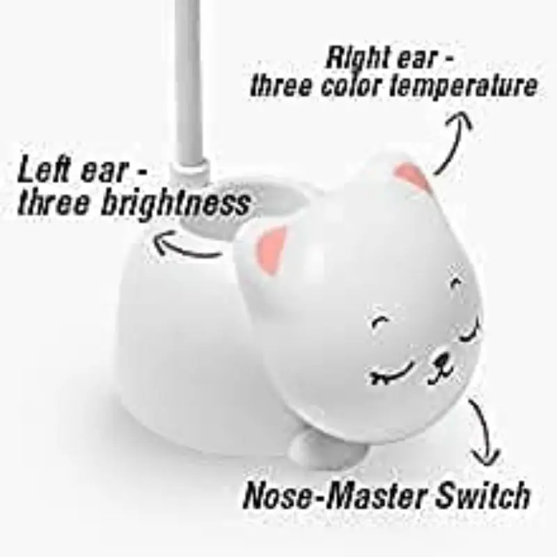Table Lamps USB Charging 9 Lighting Modes Cute Desk Lamp LED Home Flexible Gooseneck Pen Holder Rechargeable Touch Control