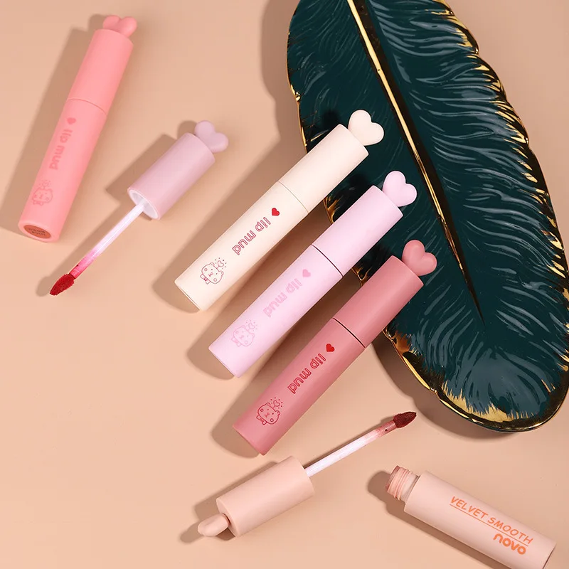 Matte Lipstick Lip Mud Waterproof Long Lasting Smudge Proof Velvet Lip Stains Multi-Purpose for Lip and Cheek