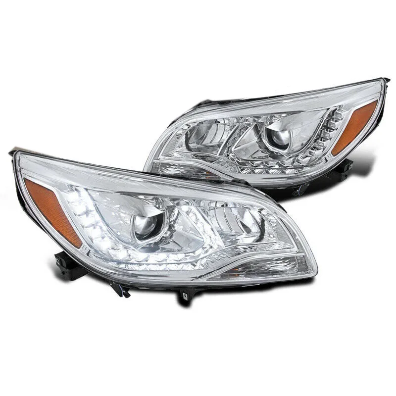 Apply to 13-15 For Chevy Malibu Clear Projector Headlights Head Lights Lamps+LED Strip