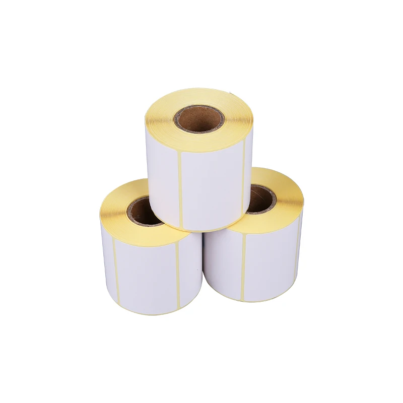 Hot Selling Wholesale 60x40 Blank White Adhesive Multipurpose Direct Perforated Waybill Sticker Thermal  Label