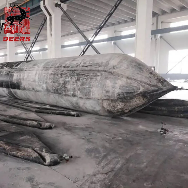 Durable marine inflatable pontoon lifting airbags for launching