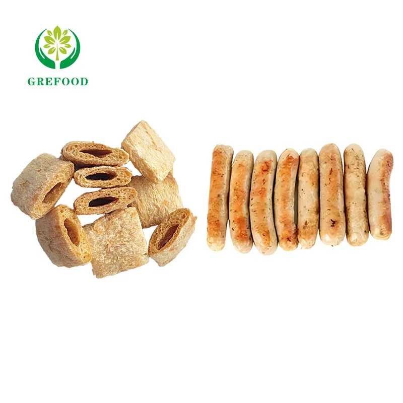 High Quality Artificial Meat 55% ~ 68% Soya Products Textured Vegetable Protein Green Vegetarian Food TVP for Vegan Sausage